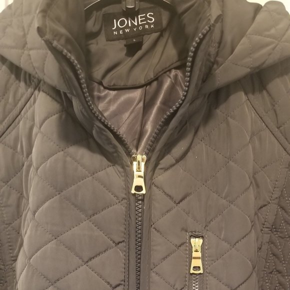 JONES NEW YORK Quilted Jacket with hood - Picture 4 of 12